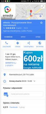 Google Moja Firma emedia