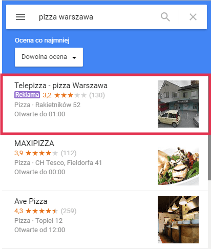 Reklama w Google Maps Adwords Lublin