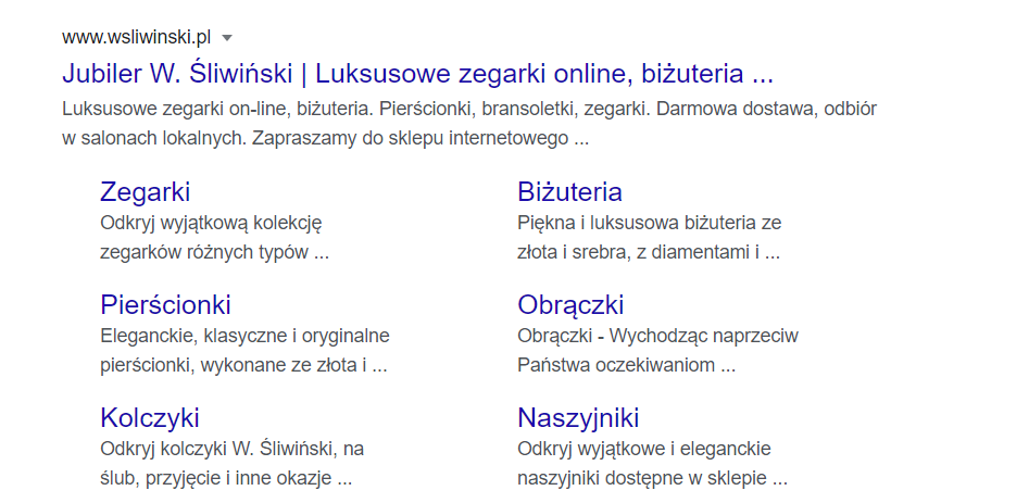 Dane Strukturalne Sklepu Internetowego