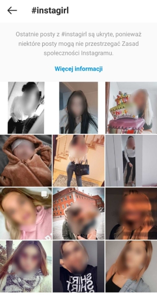 Jak wygląda zbanowany hasztag na instagramie?