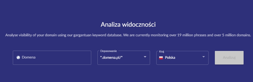 Panel Analiza Widocznosci Senuto
