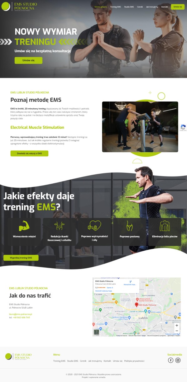 Strona internetowa ems-polnocna.pl - zrzut desktop