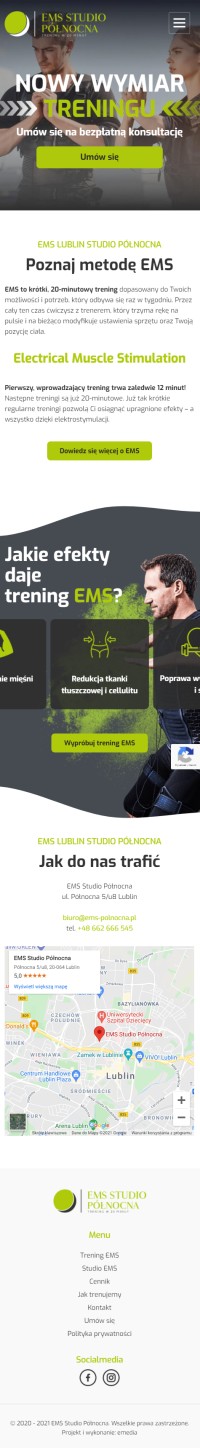 Strona internetowa ems-polnocna.pl - zrzut mobile