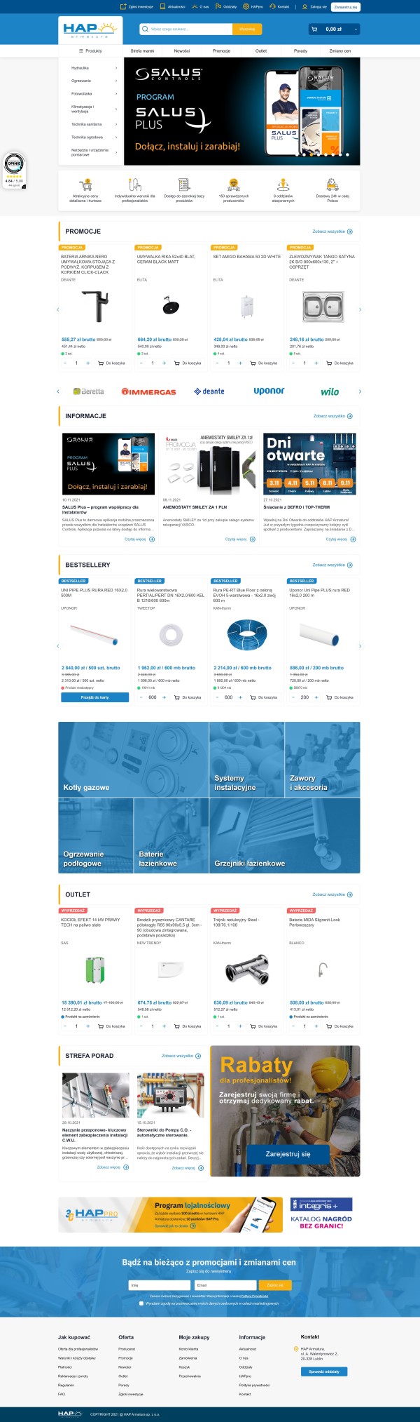 Sklep internetowy hap.pl - zrzut desktop
