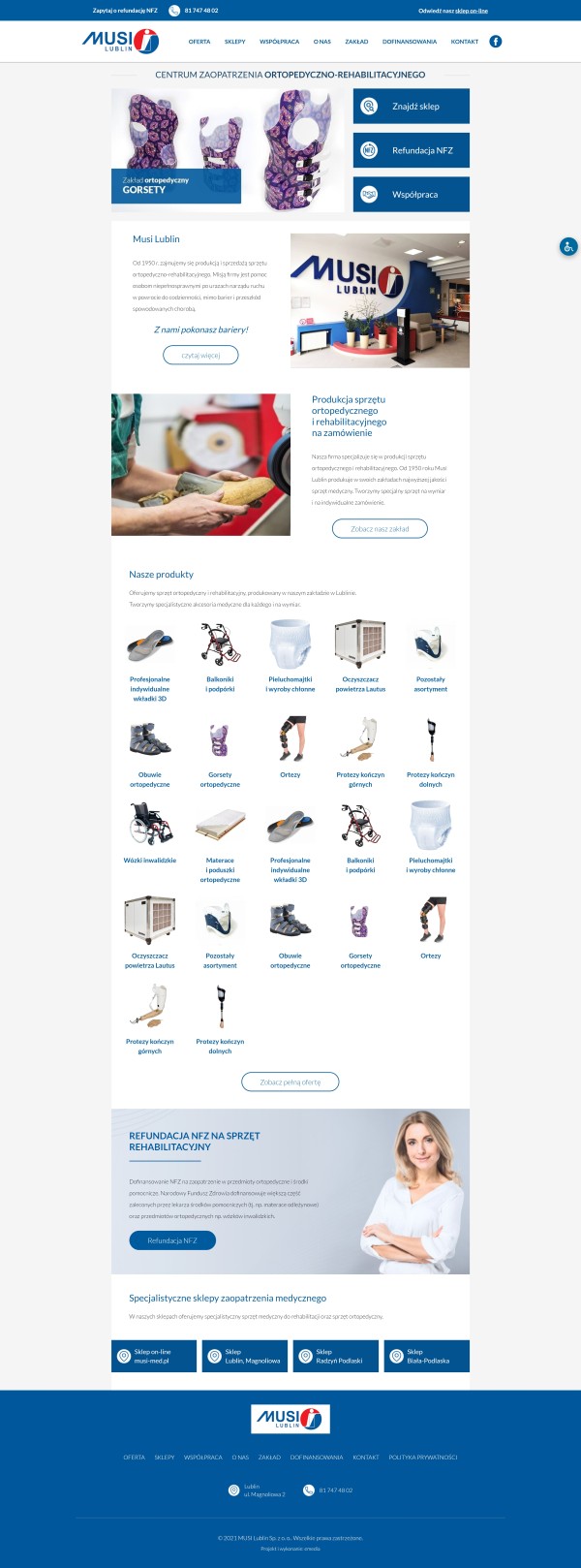 Strona internetowa musi-lublin.pl - zrzut desktop