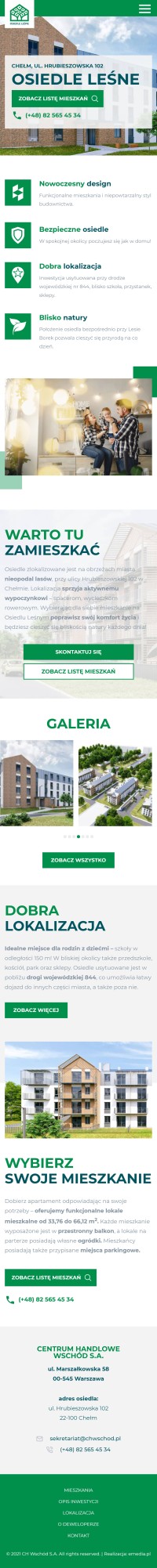 Strona internetowa osiedlelesne.com.pl - zrzut mobile