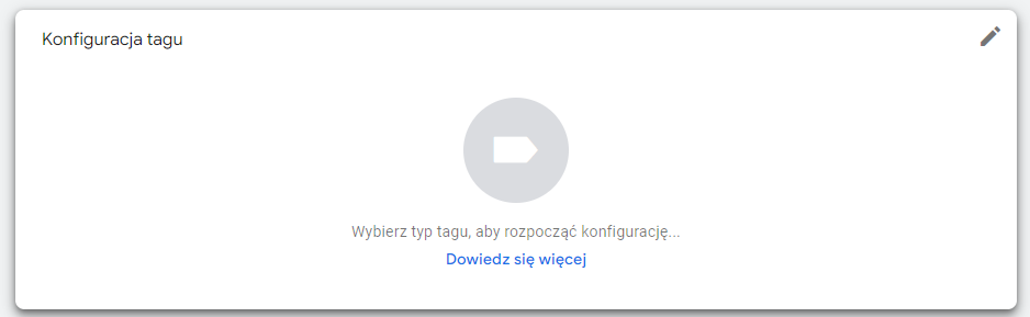 Okno Konfiguracji Google Tag - implementacja google analytics 4