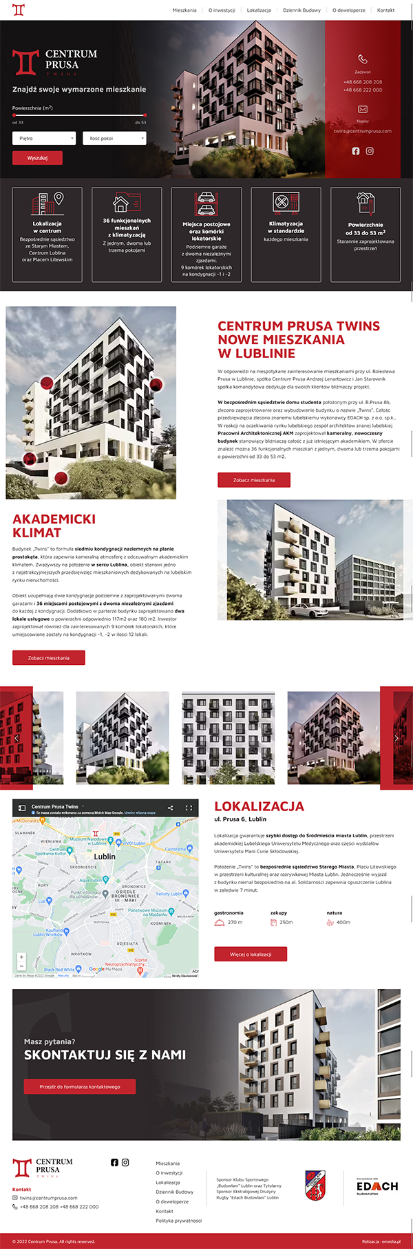 Strona internetowa centrumprusa.com - zrzut desktop