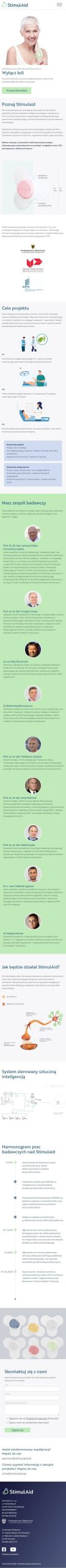 Strona internetowa stimulaid.pl - zrzut mobile