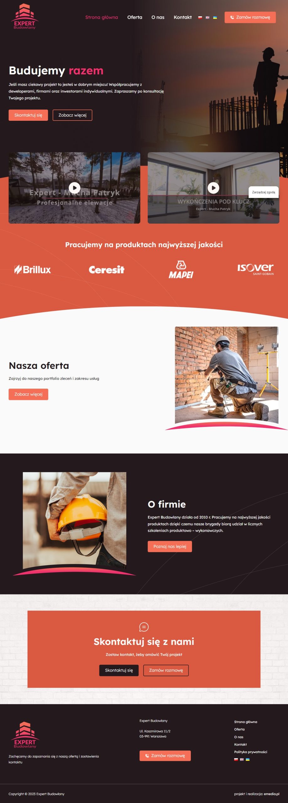 expertbudowlany.pl – usługi budowlane - zrzut desktop