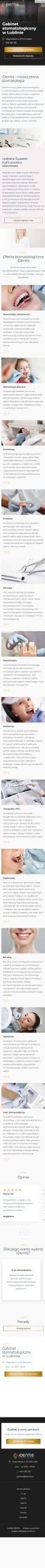 Identis – gabinet stomatologiczny - zrzut mobile